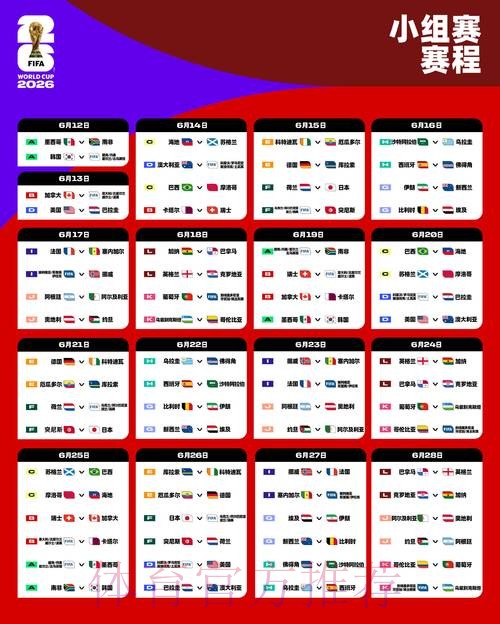 世界杯完整赛程今日